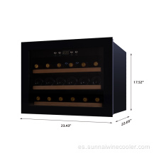 Refrigerador de vino de pared de bajo ruido negro incorporado